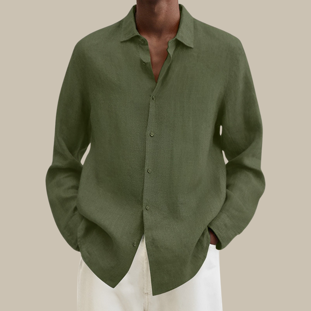 Lisslune | Stylish Linen Men's Shirt with Long Sleeves