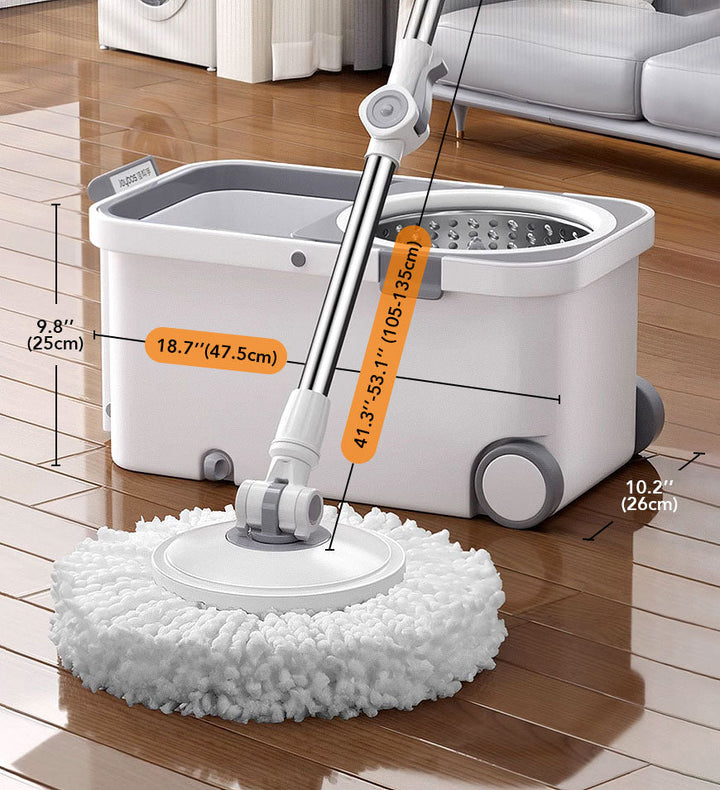 Lisslune | 360° Rotatable Mop and Bucket Set with Wringing System F63