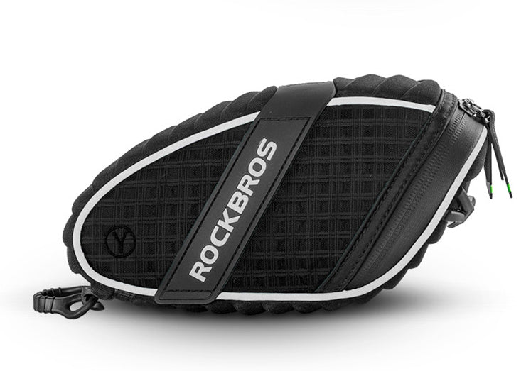 Lisslune | Water Resistant and Mudproof Bicycle Saddle Bag, with Reflective Strip and Fixing Strap, Compatible for Most Bikes
