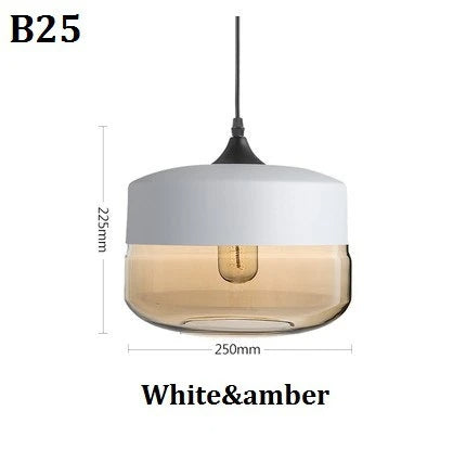 Lisslune | EternaGlow Pendant Light made of Glass and Wood | Elegant Design for Your Home