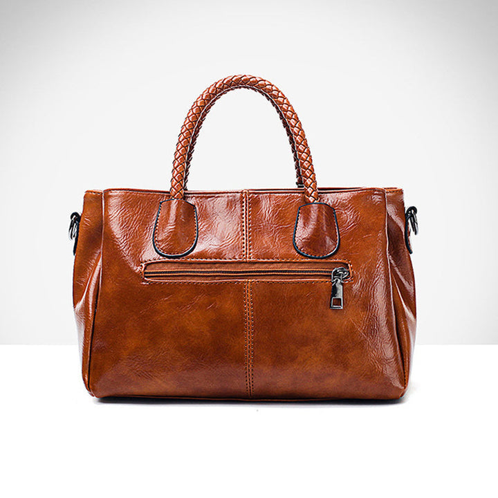 Lisslune | New handbags made of oil wax leather Boston, large tote bag made of soft leather