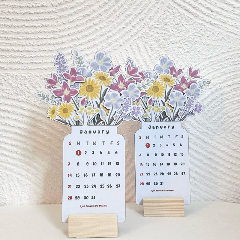 Lisslune | 2024 Blooming Flowers Desk Calendar