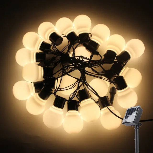 Lisslune | Waterproof Outdoor String Lights - Solar Garden Lighting for Balcony & Terrace
