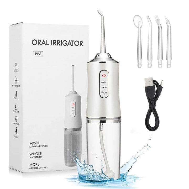 Lisslune | Waterproof irrigator dental cleaner, cordless & rechargeable water floss