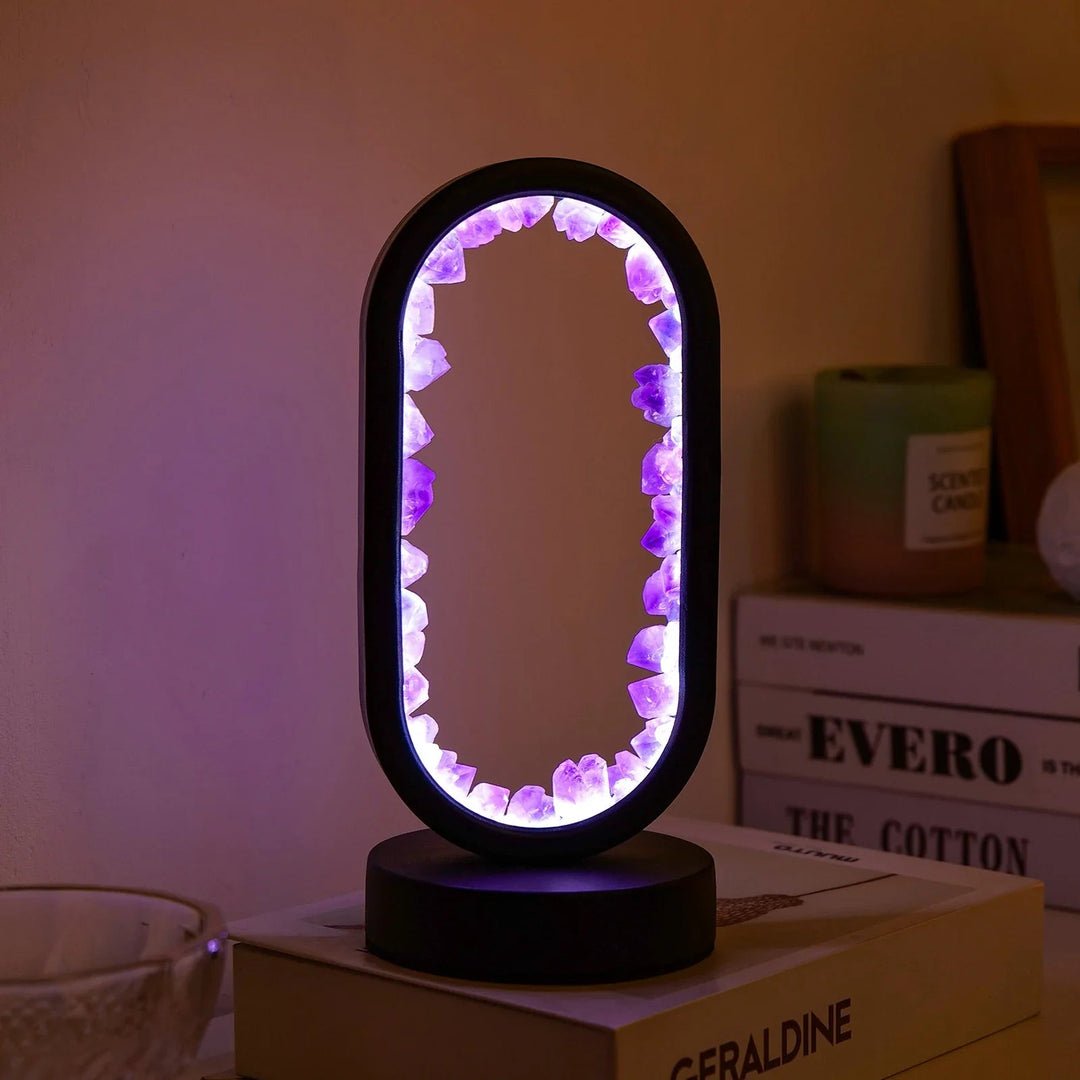 Lisslune | CrystalGlow – Handmade amethyst atmospheric lamp for relaxation and peace