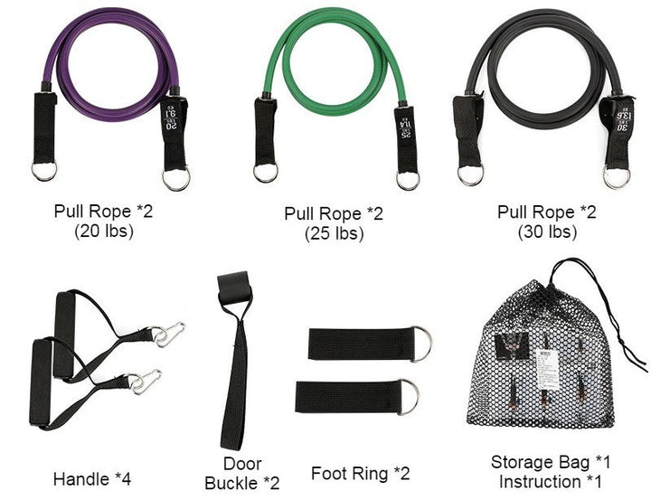 Lisslune | Multifunction Home Latex Fitness Pull Rope, Portable Exercise Equipment Tensile Elastic Resistance Band