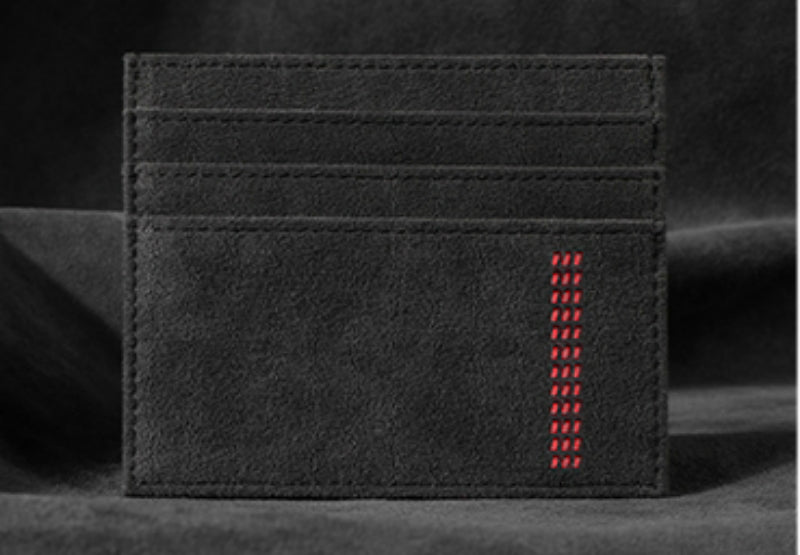 Lisslune | Large Capacity Slim Woven Suede Card Holder, for Shopping, Travelling, Jogging or Working