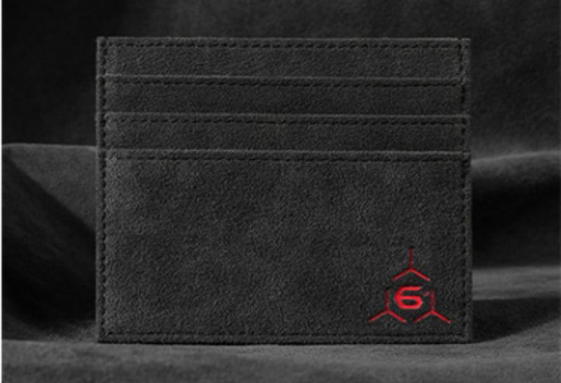 Lisslune | Large Capacity Slim Woven Suede Card Holder, for Shopping, Travelling, Jogging or Working