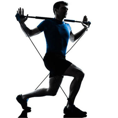 Lisslune | 8-in-1 Portable Pilates Bar Kit with Resistance Band, Foot Loop, Ideal for Home Total Body Workout, Gym, Weightlifting