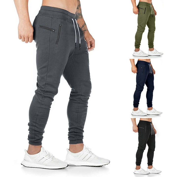 Men's sporty joggers with practical zip pockets and elastic waistband Lisslune