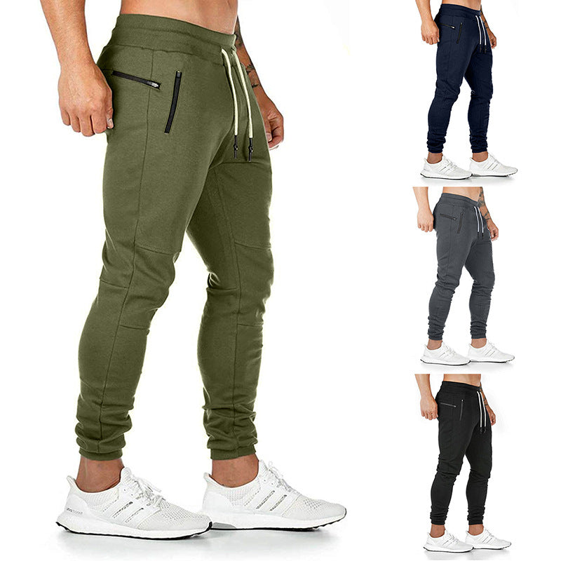 Men's sporty joggers with practical zip pockets and elastic waistband Lisslune