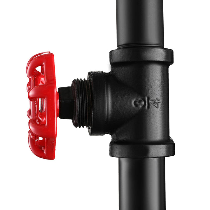 Skørter | Black Pipe Wall Mounted Lighting Antique Industrial Metal 1 Bulb Dining Room Wall Lamp with Valve
