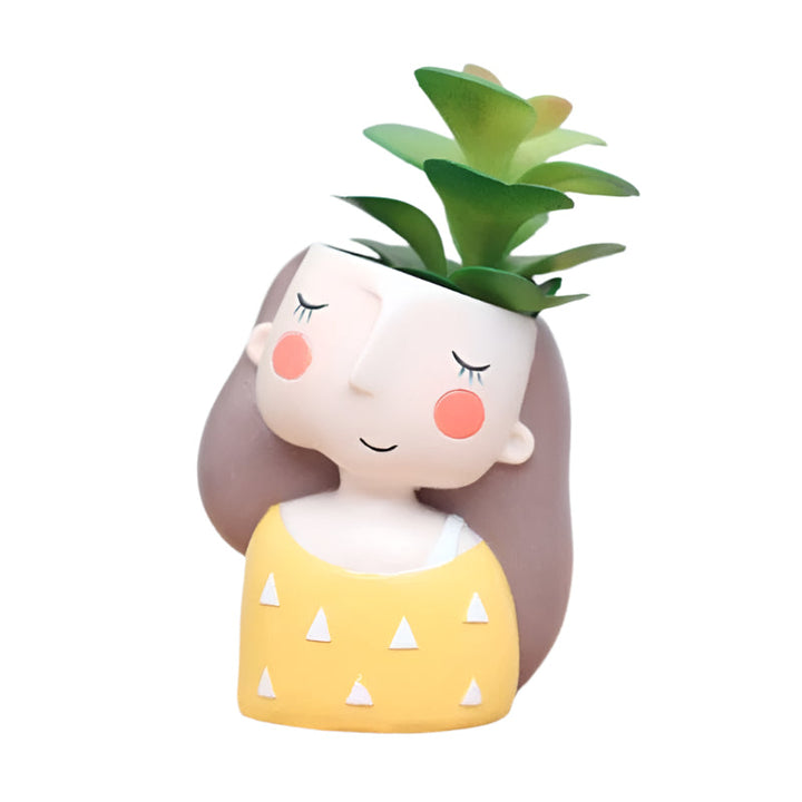 Lisslune | UrbanSprout Mini Resin Plant Set – Playful Succulent Container