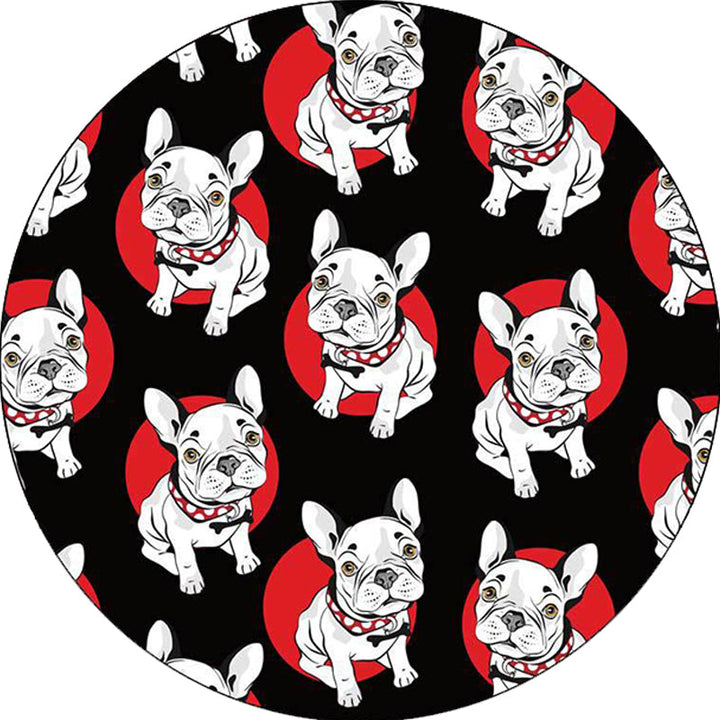 Lisslune | Black Children's Room Carpet Children Animals Dog Pattern Rug Polyester Non-Slip Backing Rug