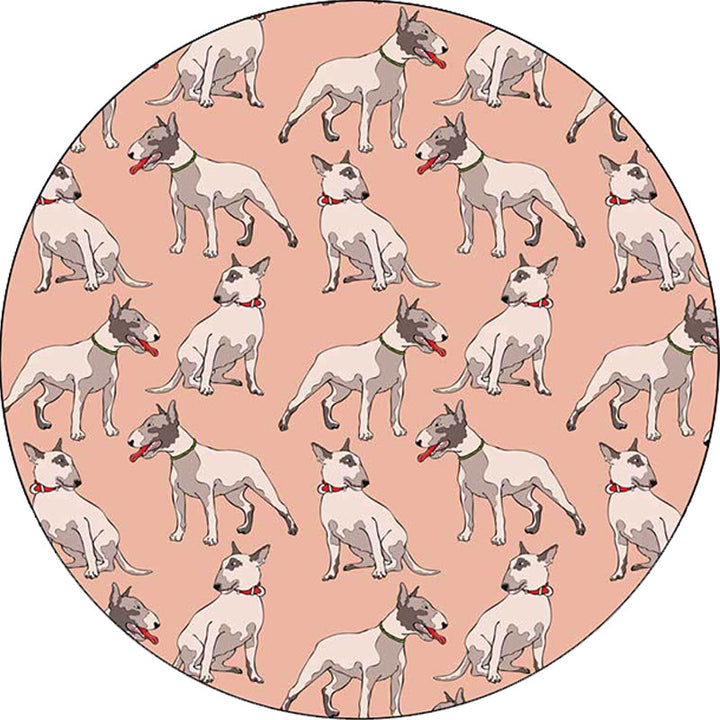Lisslune | Orange Children's Room Carpet Children Animal Dog Pattern Area Rug Polyester Stain Resistant Washable Rug