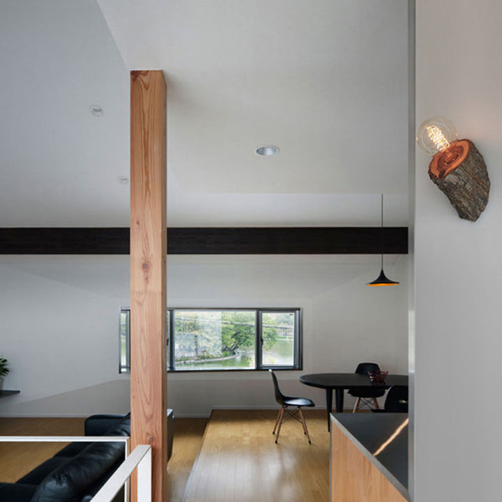 Skørter | Wooden Mini Wall Lamp Light Lodge One Light Wall Lighting for Living Room