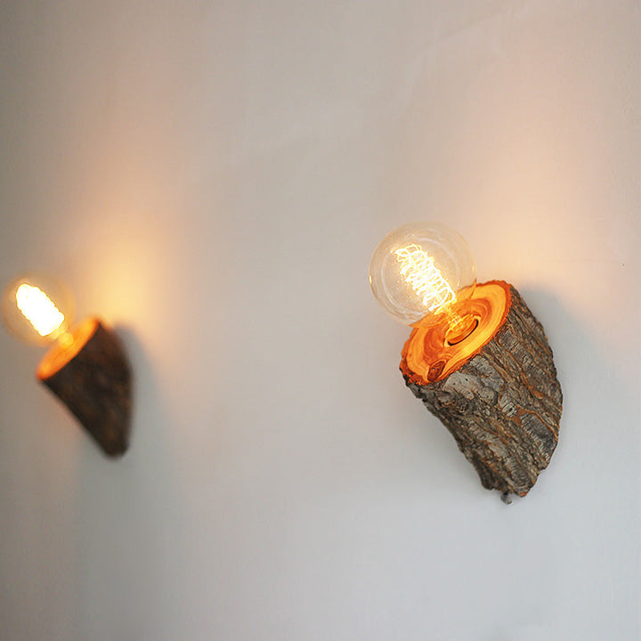 Skørter | Wooden Mini Wall Lamp Light Lodge One Light Wall Lighting for Living Room