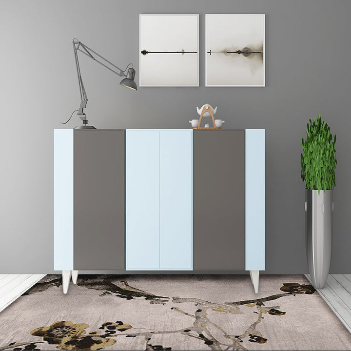 Lisslune | Retro Ink Wash Painting Rug with Floral Khaki Oriental Carpet Washable Polyester Non-slip Backing Area Rug for Bedroom