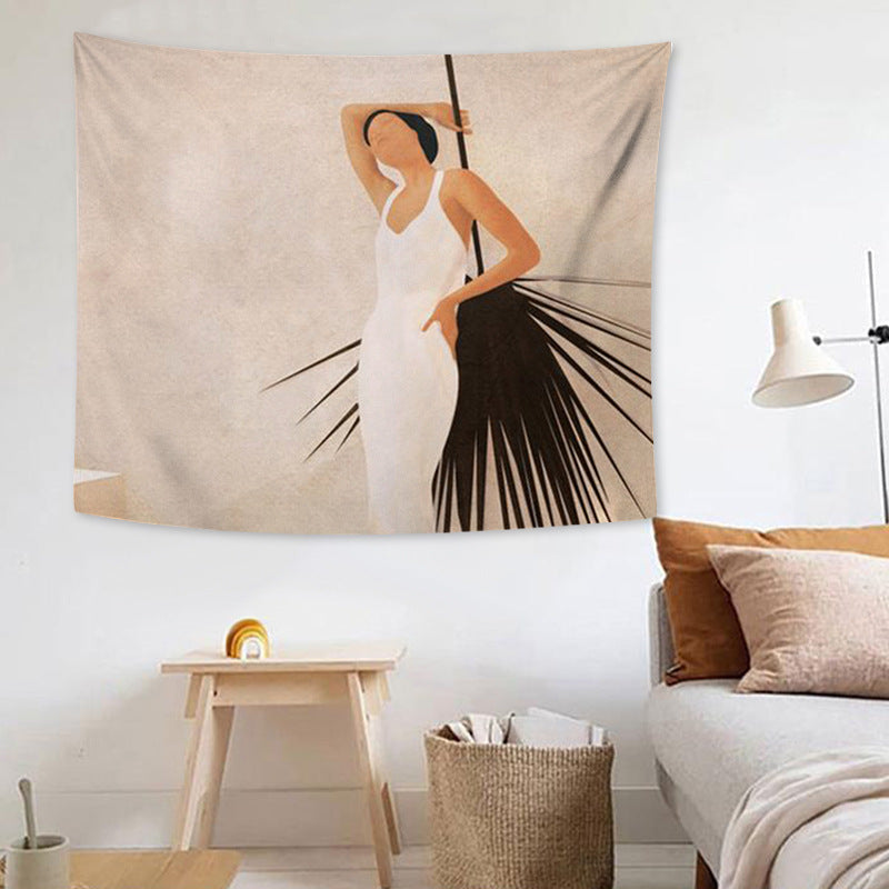 Rynx Abstract Bohemian Girl Graphic Tapestry