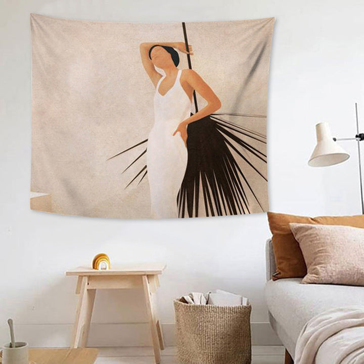 Rynx Abstract Bohemian Girl Graphic Tapestry