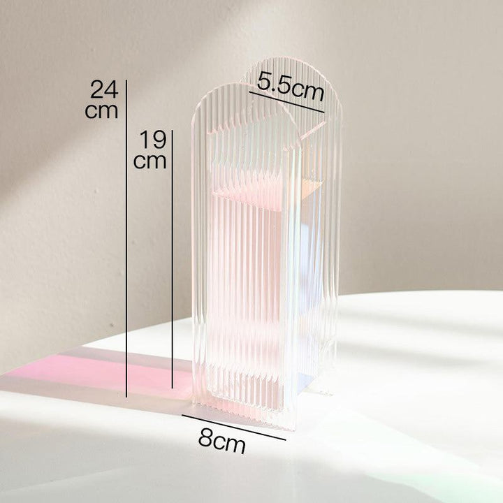 Rynx Minimalist Fluted Acrylic Flower Vase