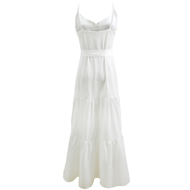 Women’s maxi dress with buttoned front and flowing skirt Lisslune