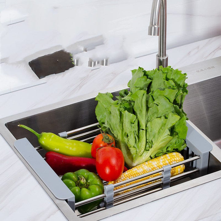 Lisslune | Expandable Sink Draining Rack – Space-saving Dish and Vegetable Holder for the Kitchen