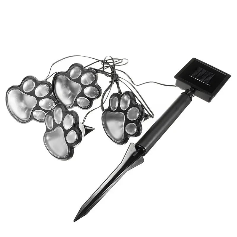 Lisslune | Solar lamp in paw print design – LED garden lighting in multicolor for outdoor use