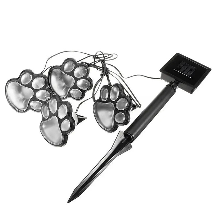 Lisslune | Solar lamp in paw print design – LED garden lighting in multicolor for outdoor use