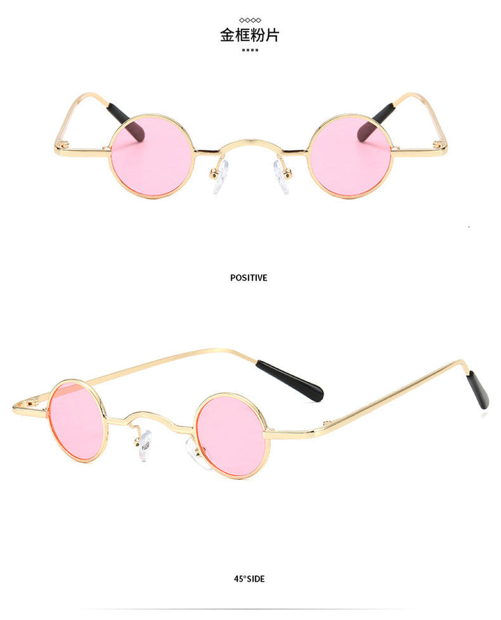 Lisslune | Retro sunglasses with small round frame for men