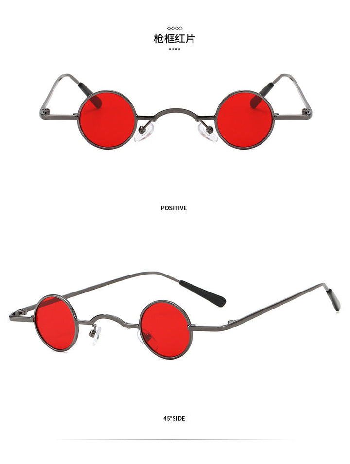 Lisslune | Retro sunglasses with small round frame for men