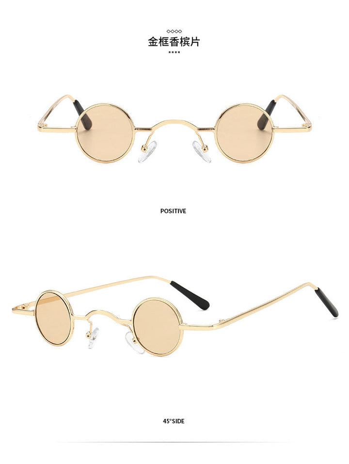 Lisslune | Retro sunglasses with small round frame for men