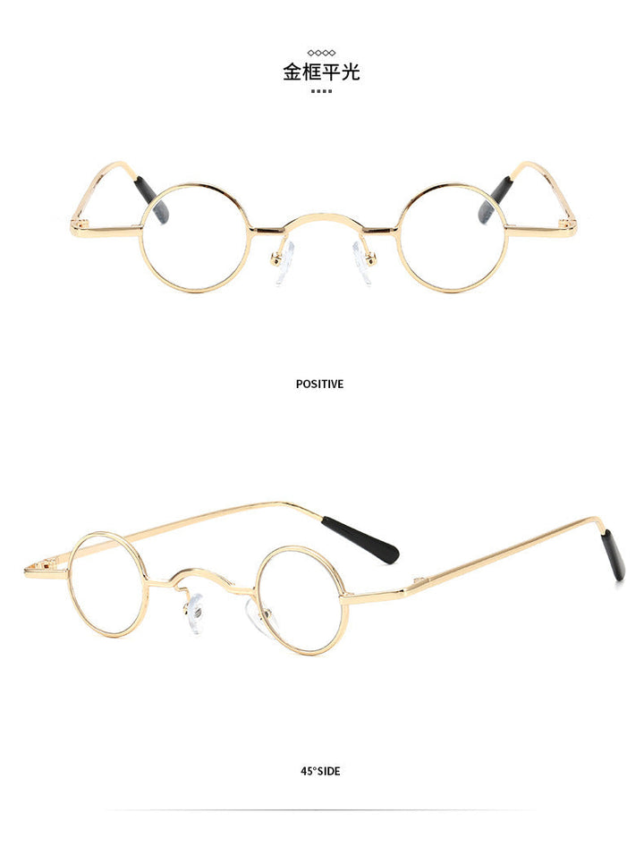 Lisslune | Retro sunglasses with small round frame for men