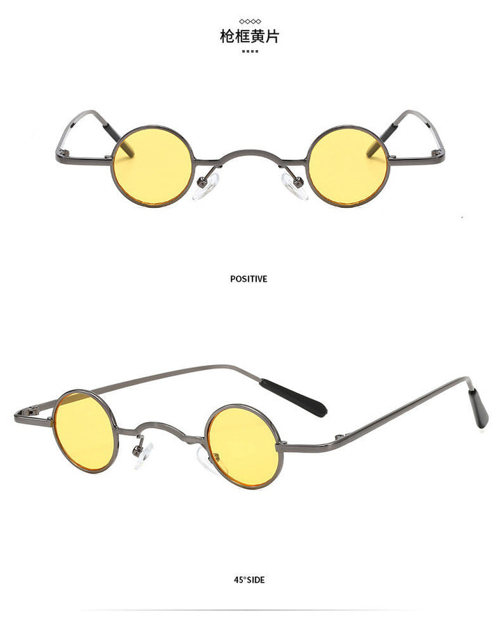 Lisslune | Retro sunglasses with small round frame for men