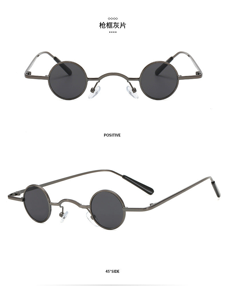 Lisslune | Retro sunglasses with small round frame for men