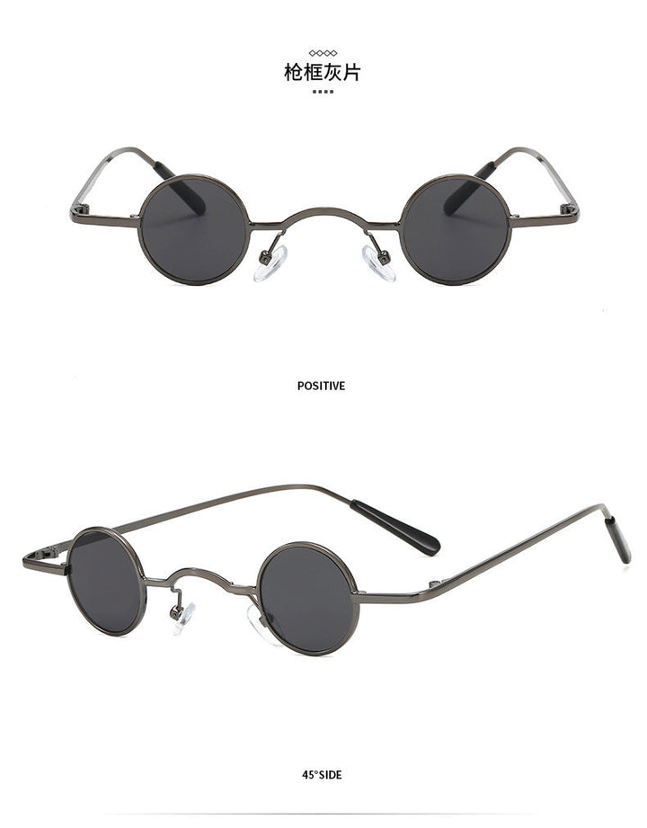 Lisslune | Retro sunglasses with small round frame for men