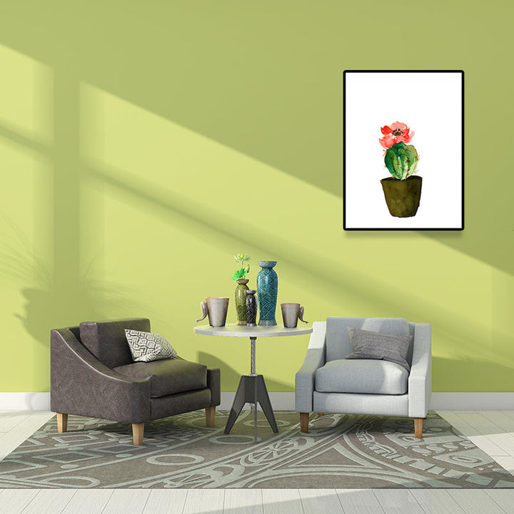 Lisslune | Tropix Succulent Plant Sign Canvas Structured Green Wall Art Print for Living Room