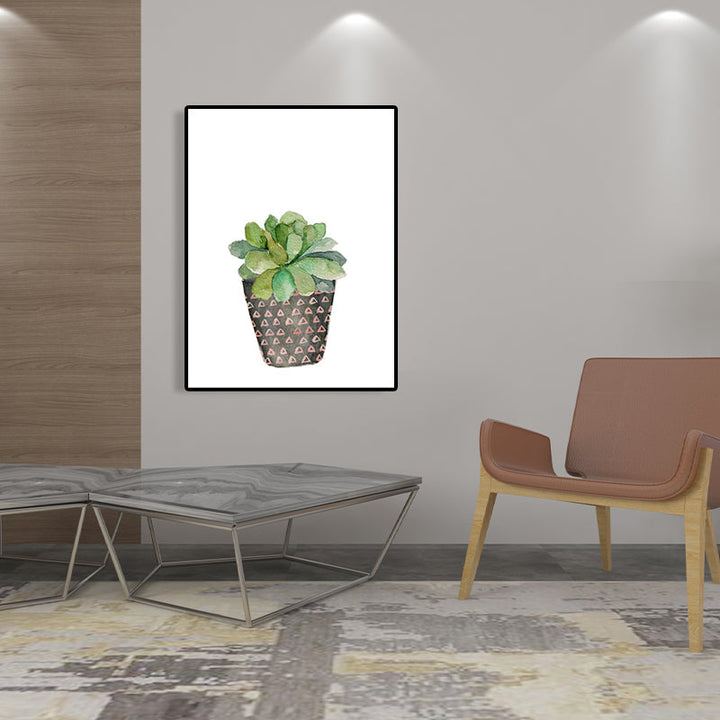 Lisslune | Tropical Wall Art Print Pastel Color Bonsai Painting Canvas for Living Room, Textured