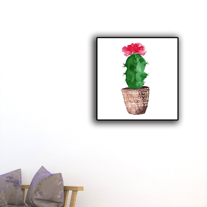 Lisslune | Tropical Wall Art Print Pastel Color Bonsai Painting Canvas for Living Room, Textured