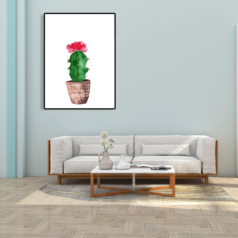 Lisslune | Tropical Wall Art Print Pastel Color Bonsai Painting Canvas for Living Room, Textured