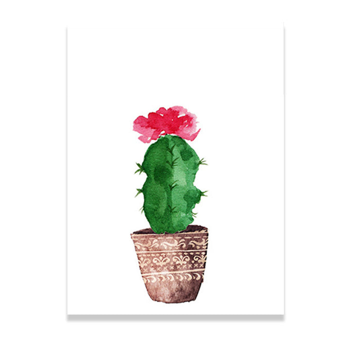 Lisslune | Tropical Wall Art Print Pastel Color Bonsai Painting Canvas for Living Room, Textured