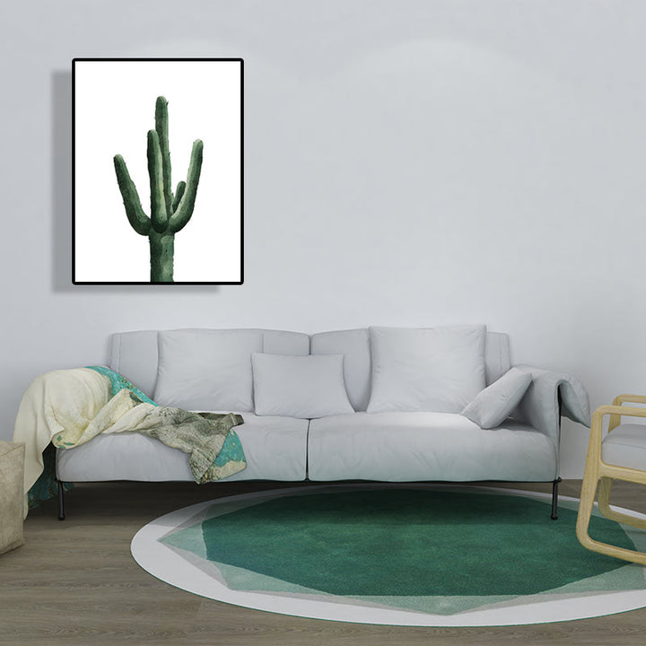 Lisslune | Tropical Plant Cactus Wall Decoration Green Texture Surface Canvas Print for Living Room