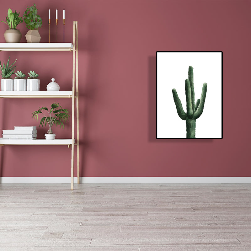 Lisslune | Tropical Plant Cactus Wall Decoration Green Texture Surface Canvas Print for Living Room