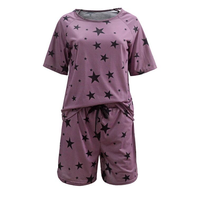 Women's cozy sleep and lounge set with star pattern Lisslune
