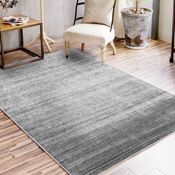 Lisslune | Casual Ombre Carpet Green and Blue Synthetic Carpet Machine Washable Non-Slip Rug for Bedroom