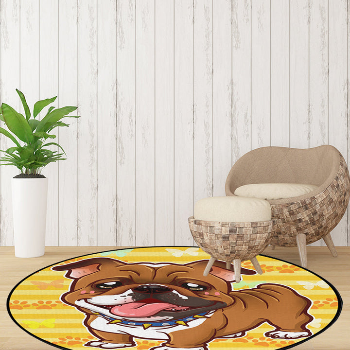 Lisslune | Beautiful children's carpet in pink and yellow animal dog banana balloon pattern carpet polyester washable carpet for the children's room