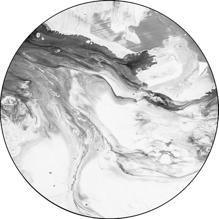 Lisslune | Black and White Bedroom Carpet Modern Abstract Oil Painting Pattern Area Rug Polyester Non-Slip Washable Rug