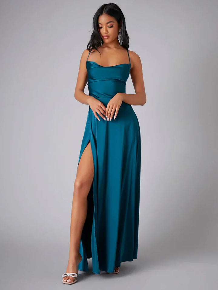 Lisslune | Elegant Maxi Dress Made of Satin