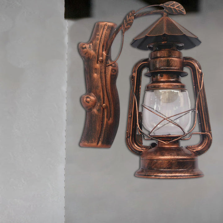Lisslune | Black/Bronze/Copper Kerosene Wall Lighting Coastal Clear Glass 1 Light Outdoor Wall Lamps Light