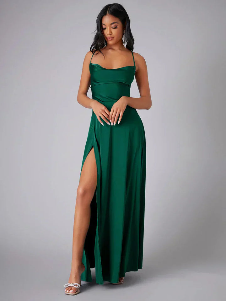 Lisslune | Elegant Maxi Dress Made of Satin